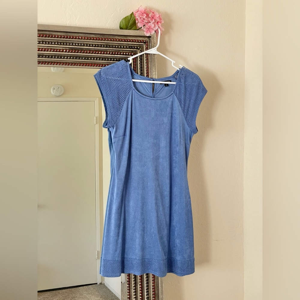 AS U WISH✨Suede Periwinkle/ Blue Dress 💗 Size Small